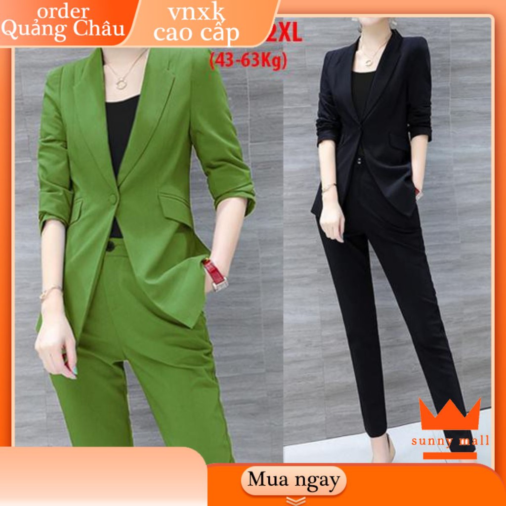 HÌNH THẬT SET VEST 3 MÓN KIỂU PHỐI TÚI KIỂU SET VEST CÔNG SỞ VẢI TỐT BIGSIZE THIẾT KẾ GIÁ RẺ ĐẸP