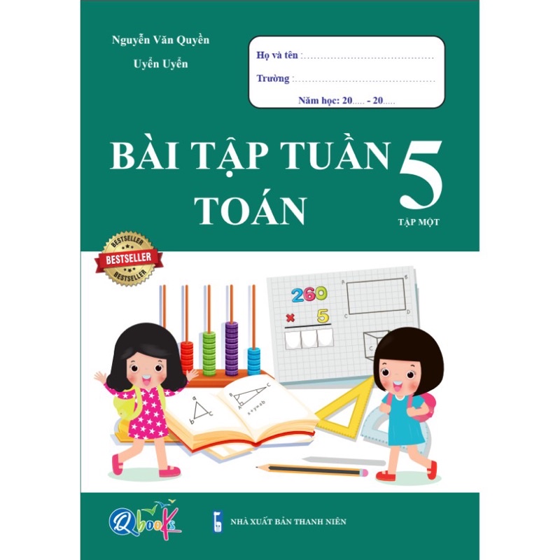 Sách - (Combo 2 cuốn) Bài Tập Tuần Toán Và Tiếng Việt 5 (Tập 1)