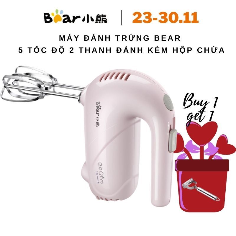 Máy Đánh Trứng  Bear 5 tốc độ  DDQ-A01G1 hàng Chính Hãng  bảo hành18 Tháng hạn chế mỏi tay, tặng kèm hộp chống bụi