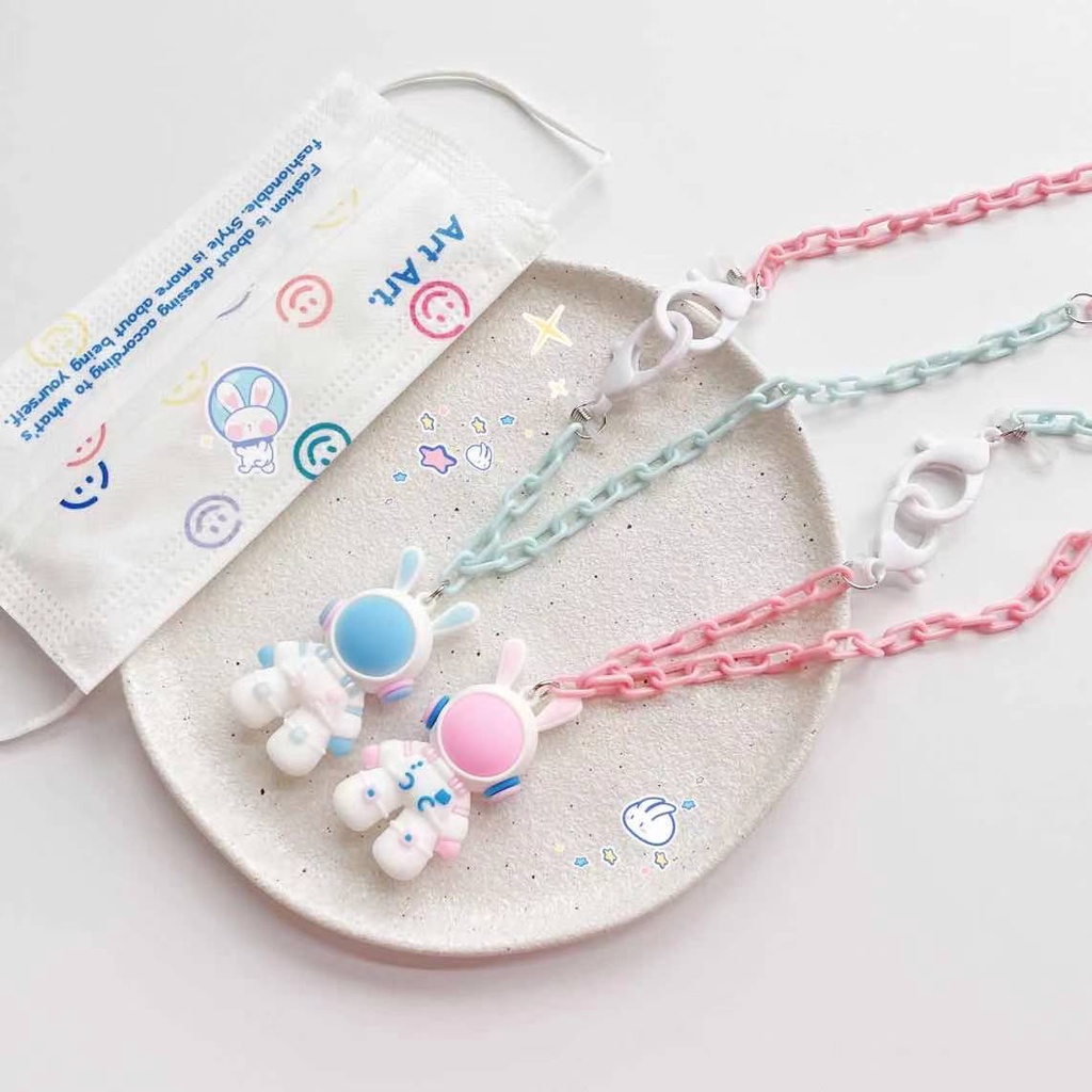 Dây Đeo Mắt Kính Hình Phi Hành Gia Bằng Acrylic Phong Cách Hàn Quốc Mới