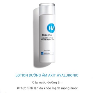 Lotion cấp ẩm sâu với Axit Hyaluronic Neogence Hydrating lotion with HA 200ml/ lọ và 50ml/ lọ và  30ml/ lọ