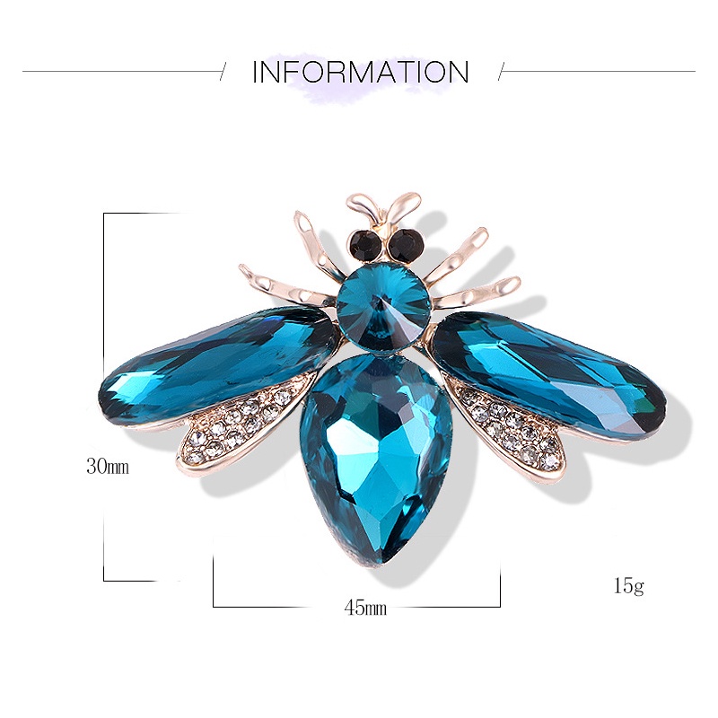 Ghim Cài Áo Hình Chú Ong Đính Pha Lê Dễ Thương Cho Nam Và Nữ