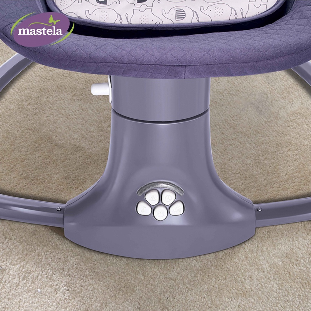 Nôi rung đa năng  𝑭𝒓𝒆𝒆𝒔𝒉𝒊𝒑  Nôi ru ngủ điều khiển từ xa cho bé có nhạc trắng Bluetooth Mastela 8107/8108