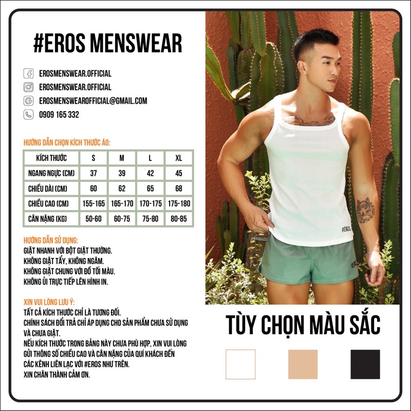 Áo Thun Ba Lỗ EROS CLASSIC TANK TOP