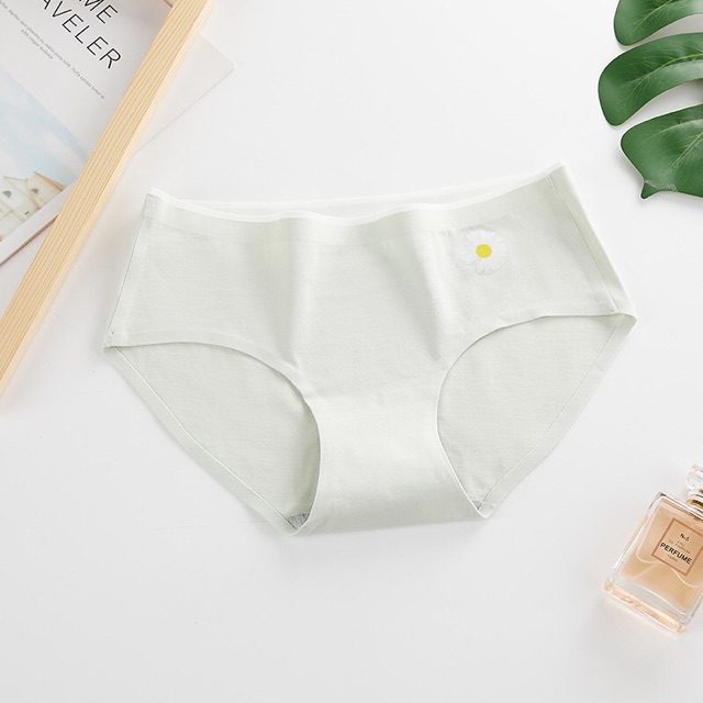 Quần Lót Cotton Ép Không Viền Hoa Cúc Hotrend 287