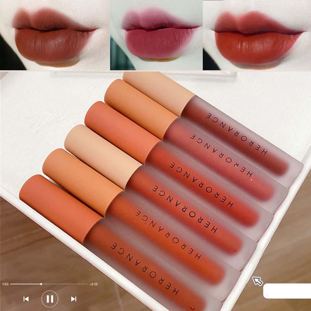 Son Môi Dạng Kem Màu Nhung Lì Lâu Trôi Chống Thấm Nước Màu Sắc Quyến Rũ MXGOODS