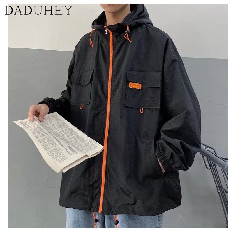 DaDuHey Summer 2022 New Men's Coat Sun Protection Clothing Fashion Brand Loose Ultrathin Breathable Jacket Sun-Protective Clothing
