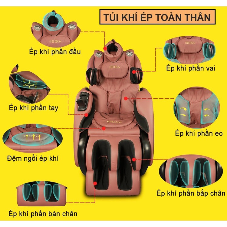 Ghế xoa bóp toàn thân Shika SK118