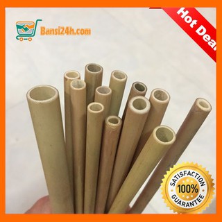 10 Ống hút tre tự nhiên + 1 cây cọ sơ dừa làm sạch ống + Túi vải (ảnh tự chụp thật) LOẠI 1