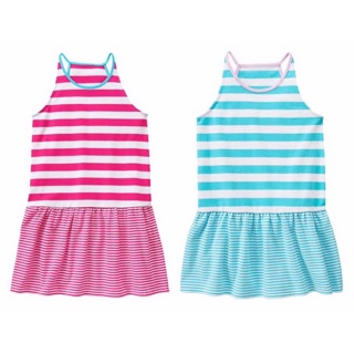 Đầm thun 2 dây cổ yếm gym, size 2-4t