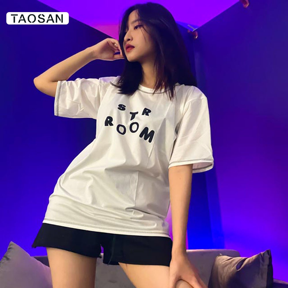 [QUÀ LÀ MỲ TÔM TRẺ EM BẠN NHÉ] Áo phông tay lỡ form rộng thời trang hoa tiết sunshine nữ chất thun cao cấp Taosan | BigBuy360 - bigbuy360.vn