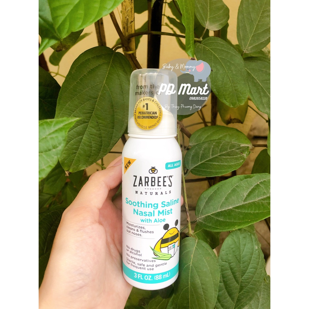 Xịt mũi vô trùng Zarbee Natural