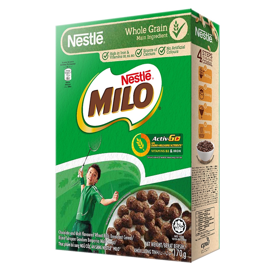 Bánh Ăn Sáng Nestle MILO Cereal - Hộp 170/330g