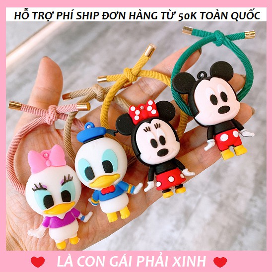 Cột tóc Mickey - Minnie - Donald - Daisy hoạt hình dễ thương cho bé gái