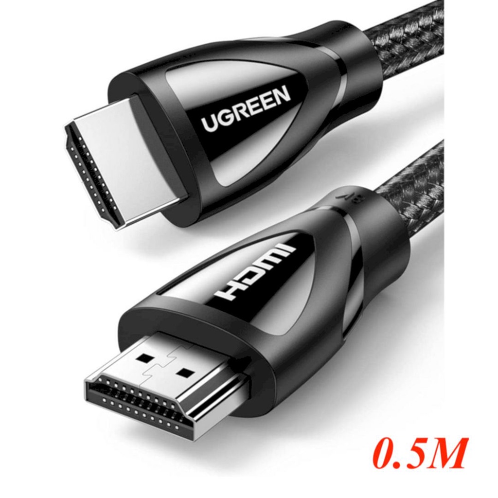 Cáp HDMI 2.1 48Gbps eARC HDR 10+ HDCP 2.2 Dolby Vision Ugreen 40493 dài 0.5M HDMI 2.1 8k 60hz 4k 120hz HD150