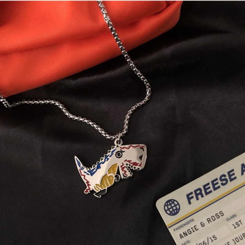 Vòng cổ mặt hình khủng long phong cách hiphop cá tính