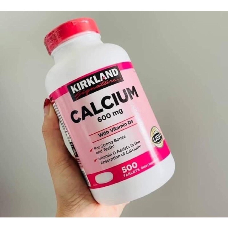 Viên uống bổ sung Canxi Kirkland Calcium 600mg Vitamin D3 500viên