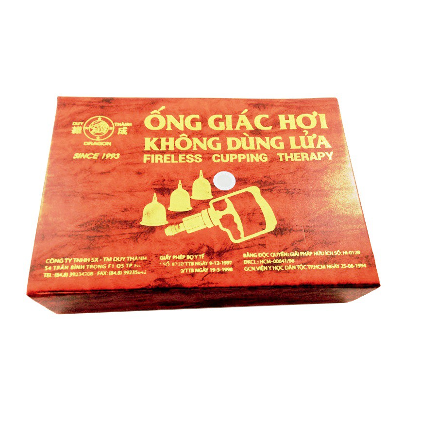 Bộ giác hơi không dùng lửa Duy Thành YGH01 (Hộp màu nâu đỏ)