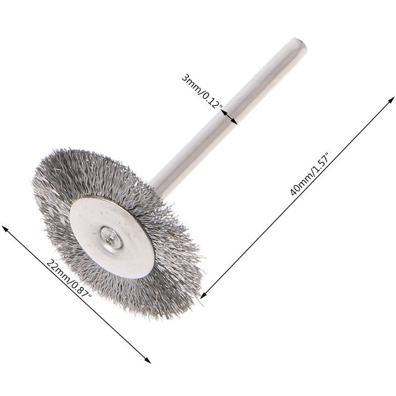 Đầu chà nhám chổi đánh bóng sợi thép không gỉ dành cho máy cầm tay mini