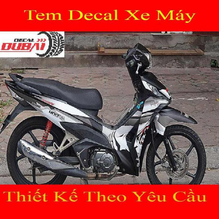 Tem Trùm Dán Wave RSX Cá Mập Trắng Đen