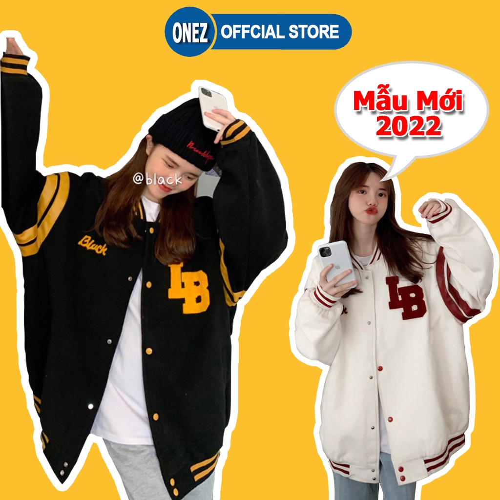 [Giá Tốt] Áo Khoác Bomber Nam Nữ Chất Liệu Nỉ  IB ONEZ mềm mịn form rộng bóng chày unisex phong cách ulzzang