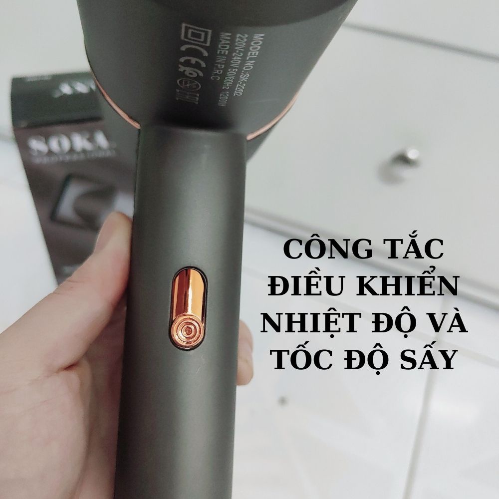 Máy Sấy Tóc Công Suất Lớn SoKaNy SK-22 Mẹ Gạo,máy sấy tóc tạo kiểu SoKaNy công suất 1200W sấy siêu nhanh