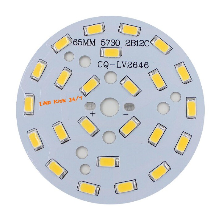 Nhân Đèn Led Chip Led 12W Siêu Sáng 24 LED Đường Kính 65mm