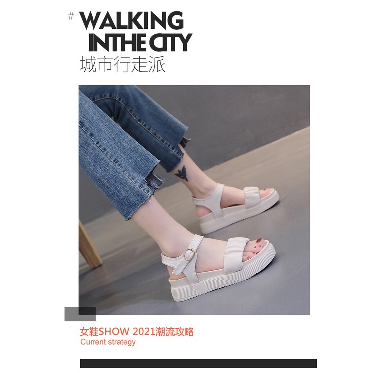 Giày Sandal Nữ Đi Học Quai Hậu Đế 3,5 Cm Mã K111