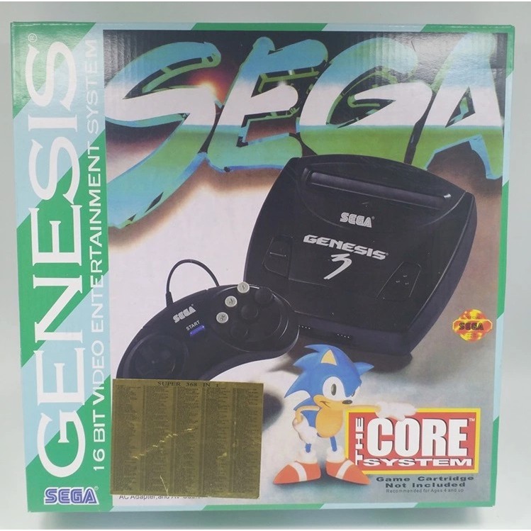 Máy Chơi Game  6 Nút, Sega Genenis 3 Phiên Bản Mới Tích Hợp 368 Trò Chơi Restro - Máy Chơi Game Tuối Thơ