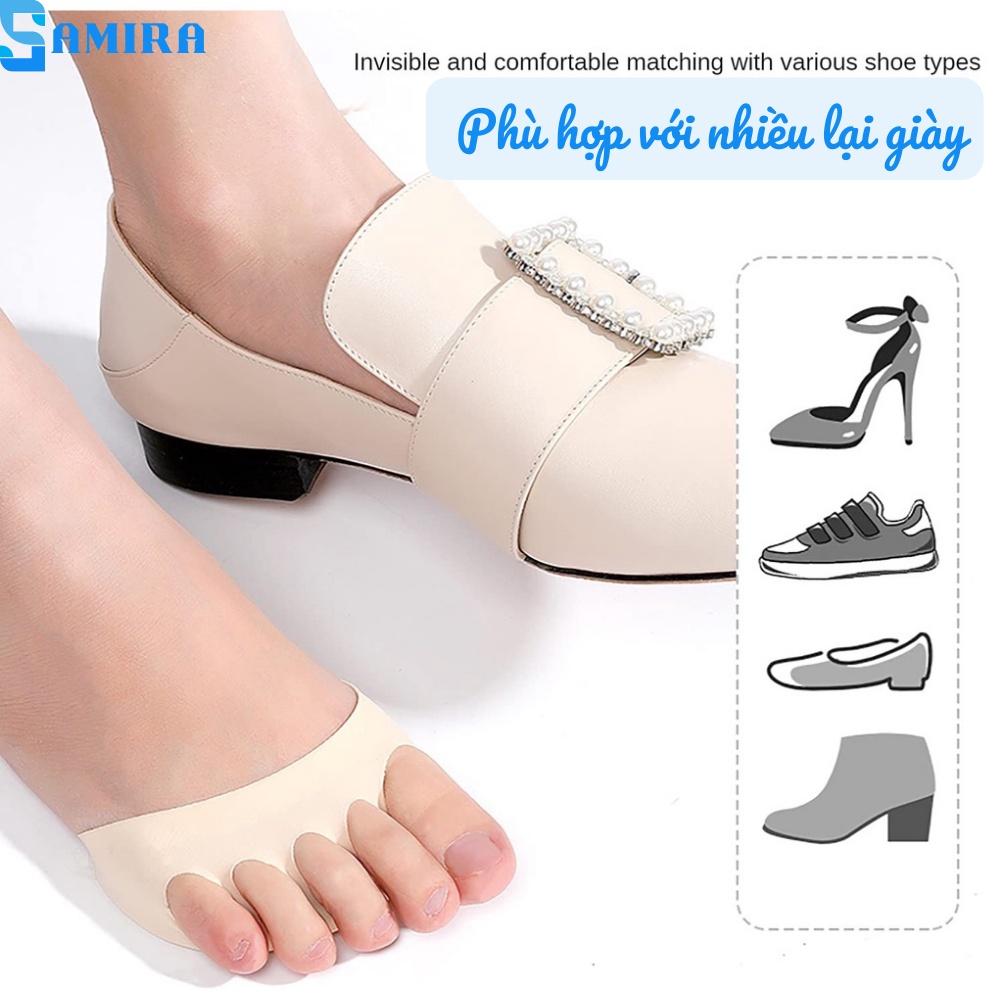 Tất vớ đệm lót xỏ ngón chân mũi bàn chân chống trượt vô hình tiện dụng mang giày cao gót SA12