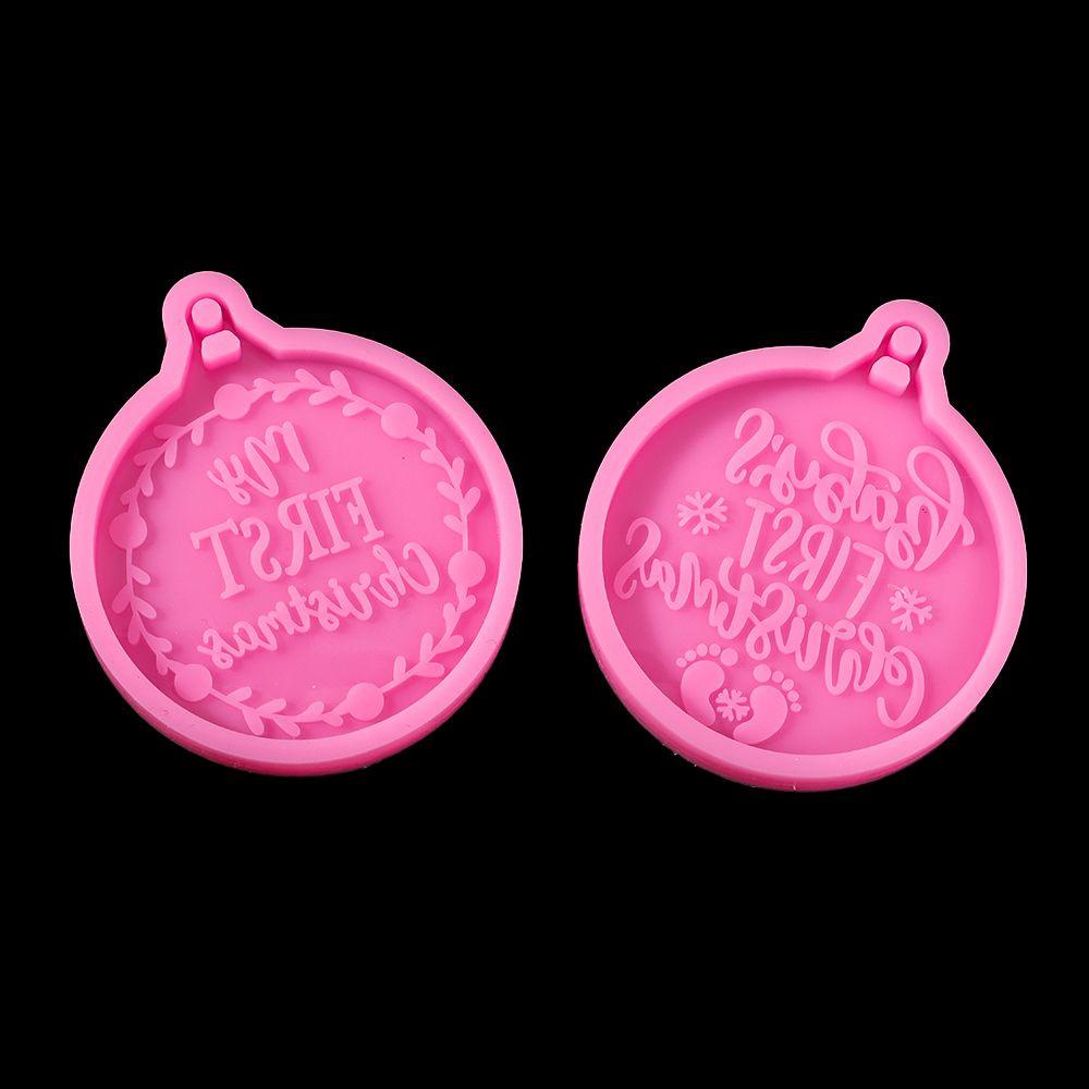 BEAUTY Khuôn Silicone Tạo Hình Làm Mặt Trang Sức Hình Quả Cầu Giáng Sinh