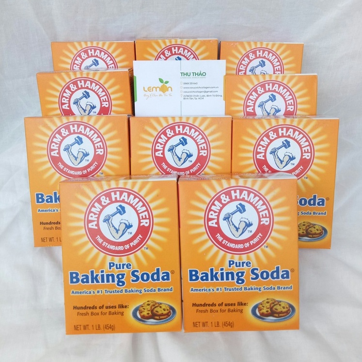 [HÀNG MỸ] Bột Baking Soda chính hãng đa công dụng, làm bánh, tẩy trắng - Hộp 454g