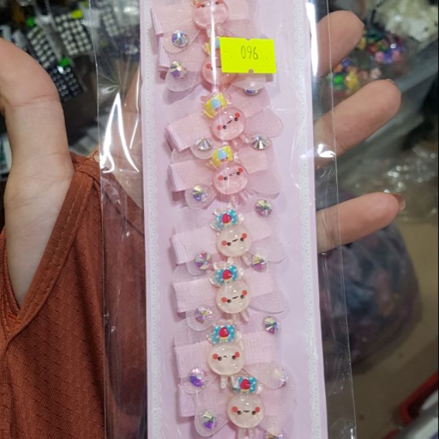 Sỉ 1 vỉ 10 cái kẹp nơ mỏ vịt cho bé gái