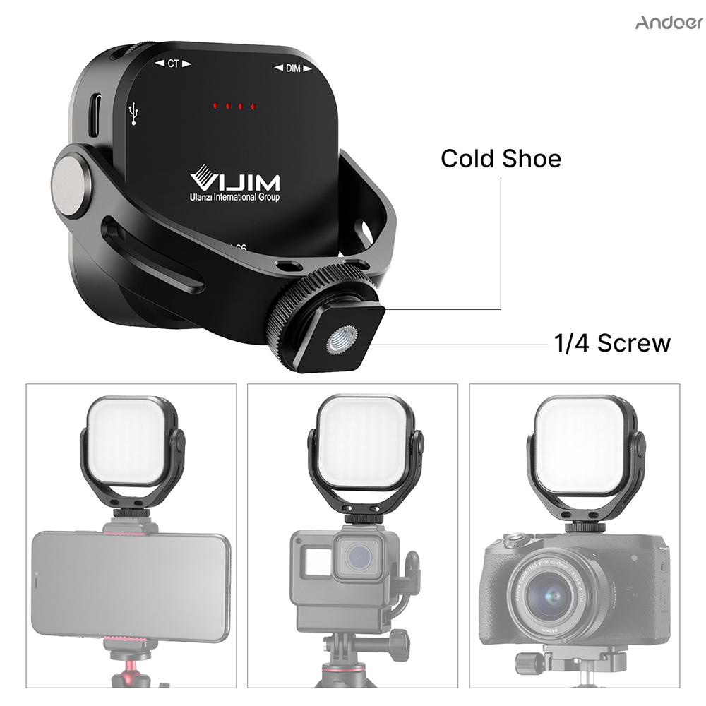 Đèn Led Trợ Sáng Mini Vijim Vl66 6w Cri95 2500k-6500k 2000mah Có Thể Sạc Lại Kèm Giá Đỡ Chữ U | BigBuy360 - bigbuy360.vn