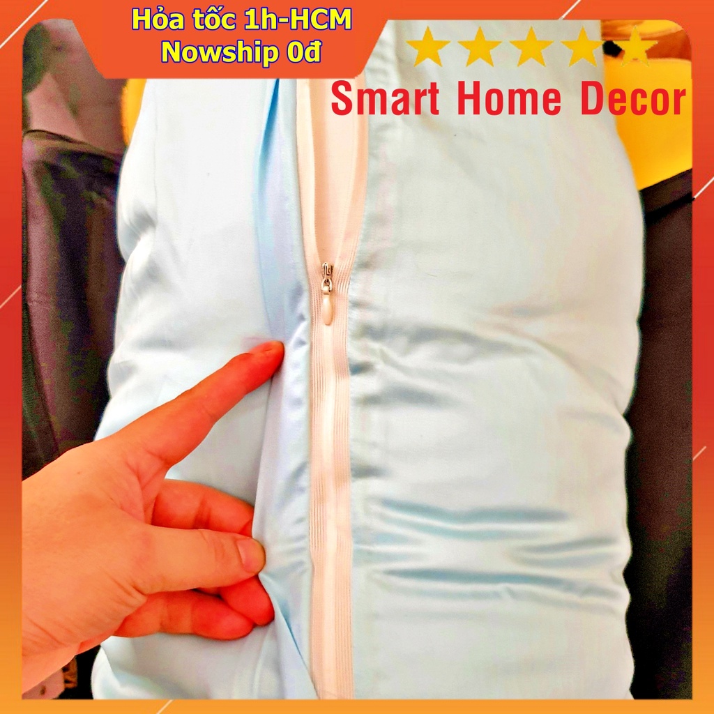 Vỏ gối ôm 100%Tencel cao cấp, Siêu mềm mát mịn, khóa kéo size chuẩn 35x100cm