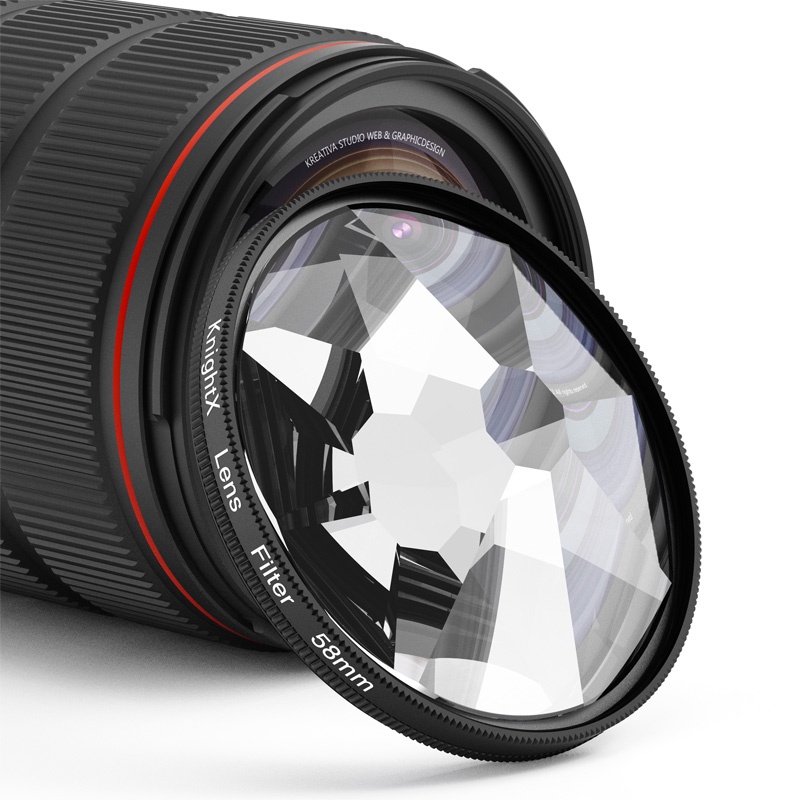 Kính lọc máy ảnh 9 lăng kính KnightX 52mm 58mm 67mm 77mm