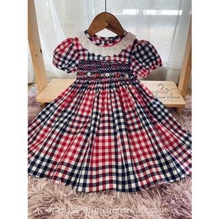 Váy đầm bé gái annie đầm smock caro olv