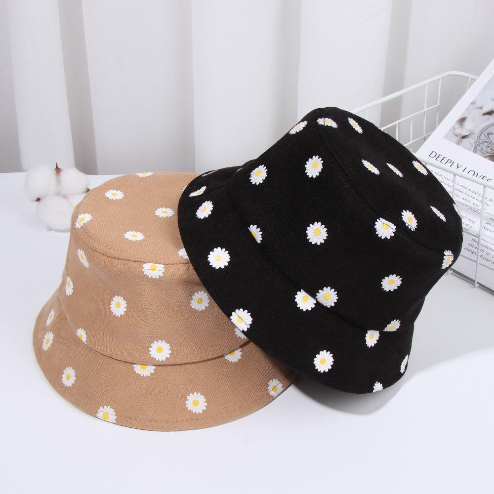 Mũ Xô Chống Nắng In Họa Tiết Hoa Cúc Thời Trang Thích Hợp Làm Quà Tặng Cho