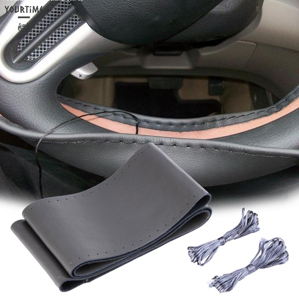 Bọc vô lăng xe hơi DIY bằng da bò kèm kim may