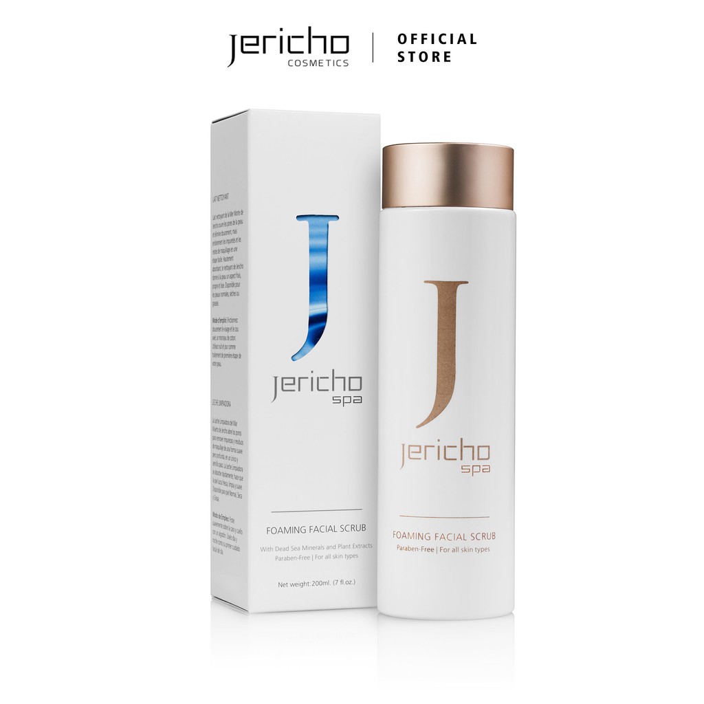 Gel Rửa Mặt Tạo Bọt Có Hạt Làm Sạch Sâu Jericho Foaming Facial Scrub 200ml - Cho Da Khô Giúp Dưỡng Ẩm Da Hàng Ngày