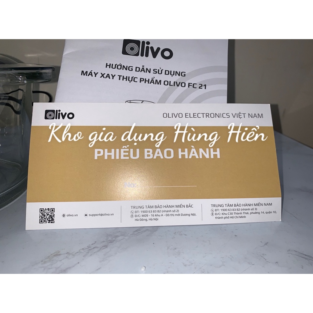 [Mã ELHA22 giảm 5% đơn 300K] (Mã CHUT002 giảm 8%) Máy Xay Thịt Thực Phẩm Đa Năng OLIVO FC21 Cao Cấp - Hàng Chính Hãng