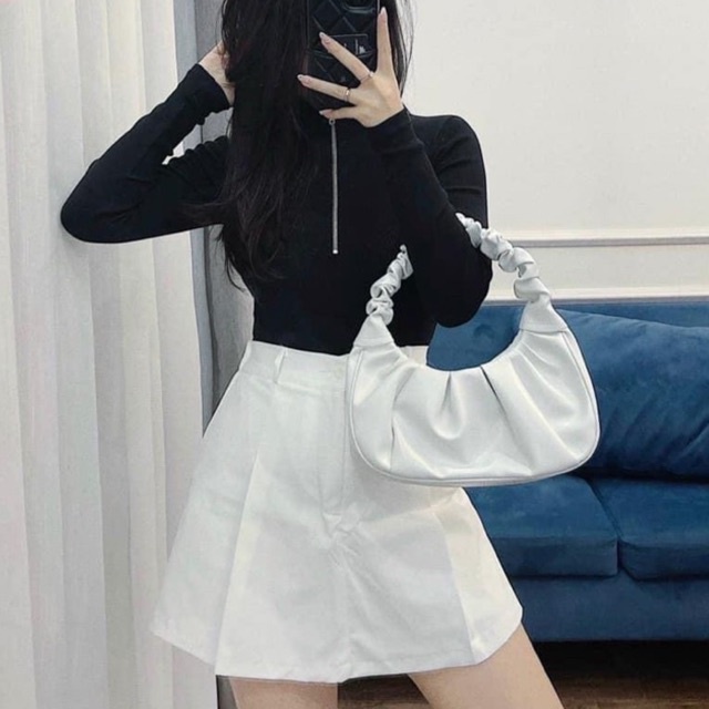 Chân Váy A chun sau Lưng cao vải kaki mềm m241