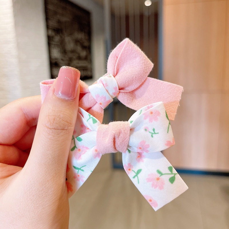 Kẹp Tóc Nơ Phong Cách Mori Hàn Quốc Dễ Thương Cho Bé Gái