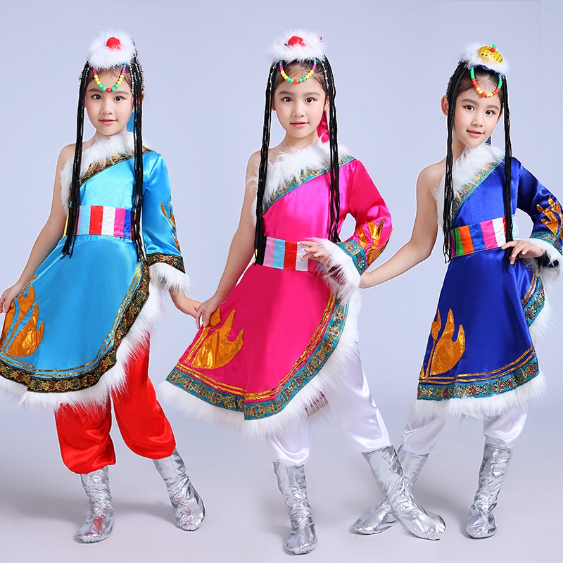 Trang phục múa tây tạng dành cho trẻ em và người lớn