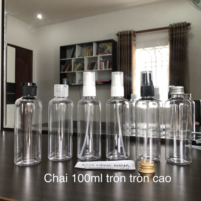 [ Chai Lọ Hủ Nhựa Giá Sỉ ] Bình nhựa ,Chai nhựa màu trắng 100ml xịt giọt, vòi nhấn nhỏ giọt, xịt sương Chai Pet nắp đen