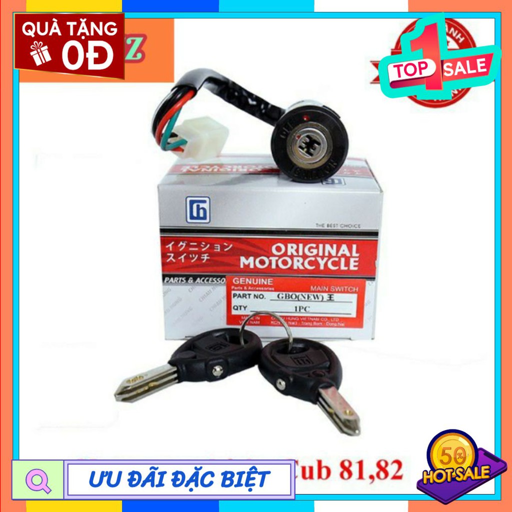 Hàng tốt - ổ khóa 6 cạnh Cub 81 82 84 86 DD DH 67 WIN (cụm Châu Hưng cho xe máy Honda, Chiau Hung