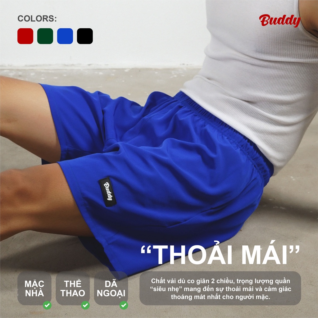 [CHÍNH HÃNG] Quần short nam nữ vải dù đa năng mỏng nhẹ - thoáng mát - nhanh khô