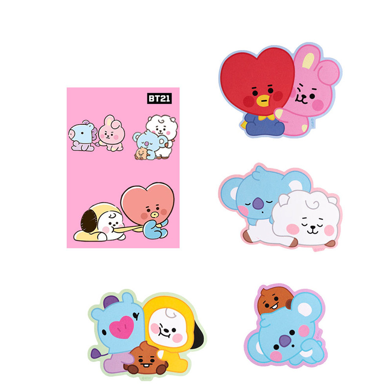 Sticker Dán Trang Trí Chống Thấm Nước Hình Bt21 Bts