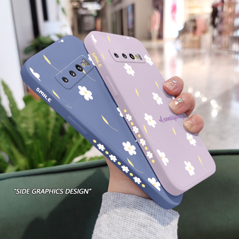 Ốp Điện Thoại Mềm Họa Tiết Hoa Cúc Nhỏ Sáng Tạo Cho Samsung Galaxy S10 S10E Plus S9 Plus