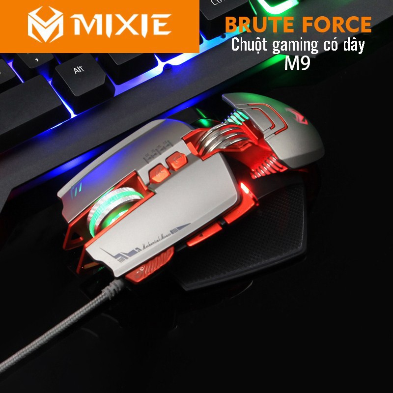 Chuột Gaming Có Dây [FreeShip] Mixie M9 Chuột Máy Tính Thiết Kế Tinh Tế